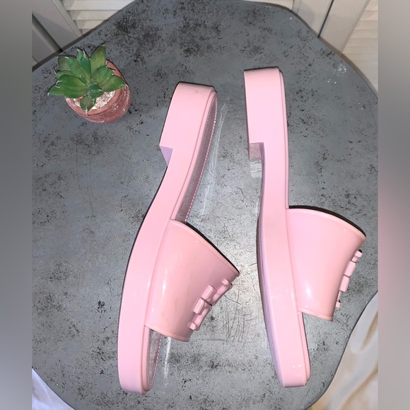 Tory Burch Eleanor Jelly Double T slides size Petunia 8 - Picture 10 of 13